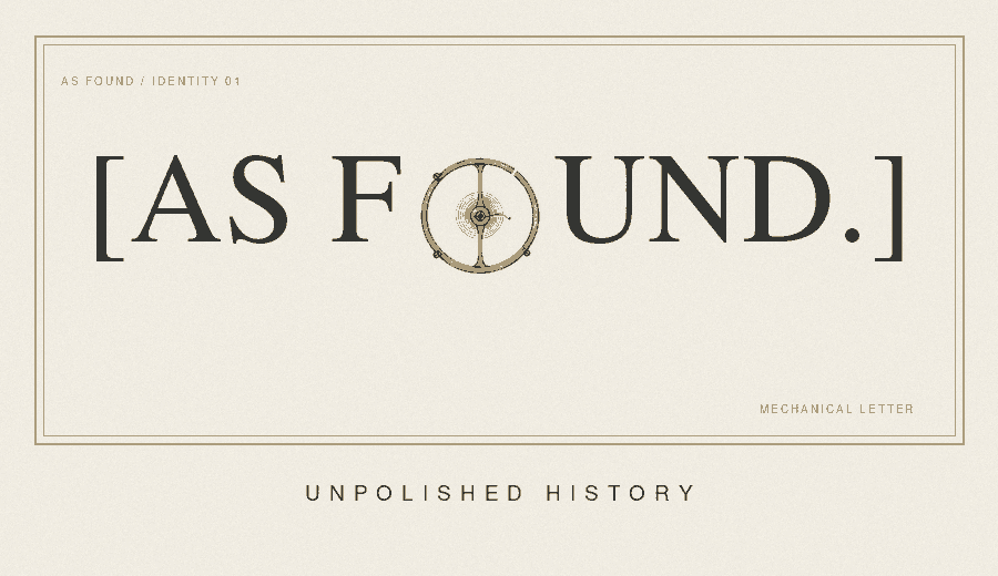 As Found — Unpolished History. La O è un bilanciere disegnato che oscilla.